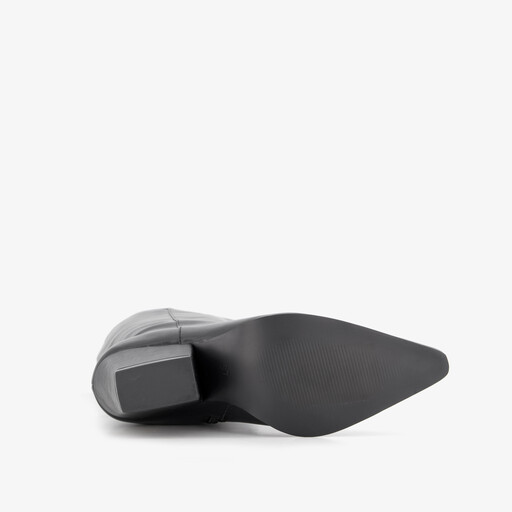 Hoge cowboylaarzen met hak zwart