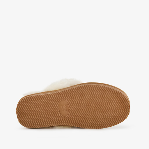 Dames instap pantoffels bruin