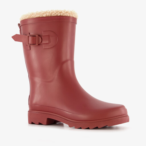 Gevoerde dames regenlaarzen rood