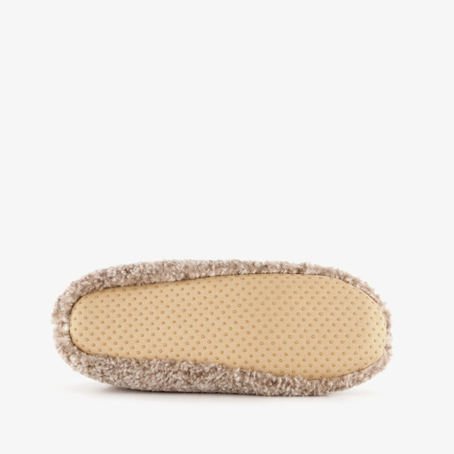 Gevoerde dames sloffen beige