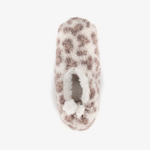 Dames ballerina sloffen beige