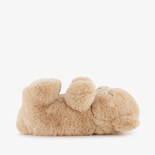 Kinder pantoffels beer beige