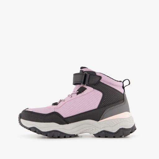 Hoge meisjes wandel sneakers lila zwart