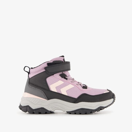 Hoge meisjes wandel sneakers lila zwart