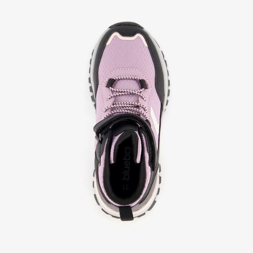 Hoge meisjes wandel sneakers lila zwart