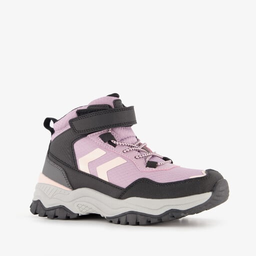 Hoge meisjes wandel sneakers lila zwart