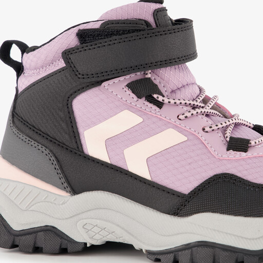 Hoge meisjes wandel sneakers lila zwart