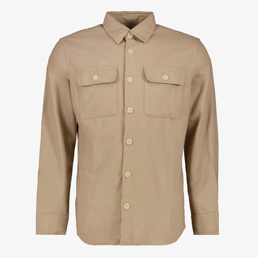 Heren overshirt beige