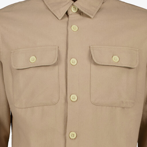 Heren overshirt beige