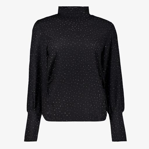Twoday dames top glitter zwart
