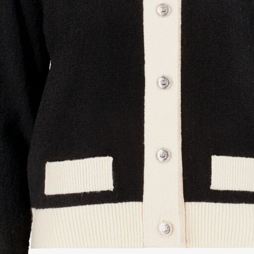 Dames vest zwart wit