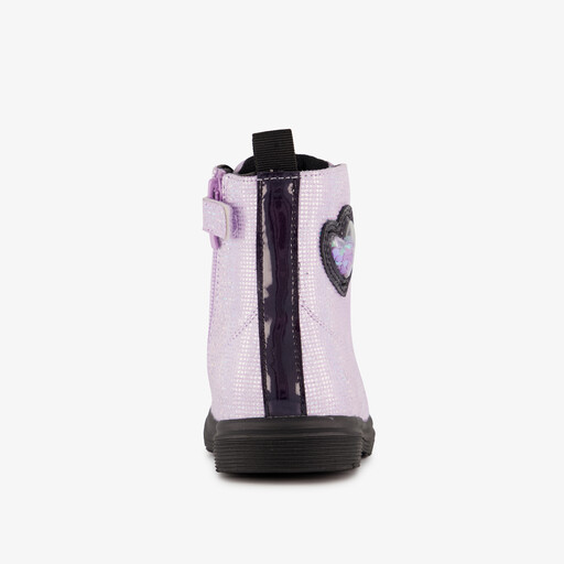 Meisjes veterboots met glitters lichtroze