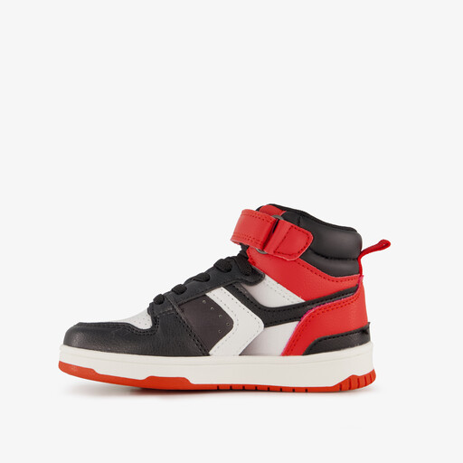 Hoge jongens sneakers zwart rood