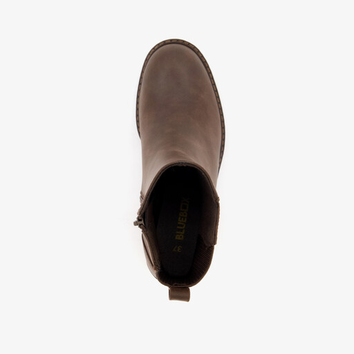 Dames Chelsea boots met hak bruin