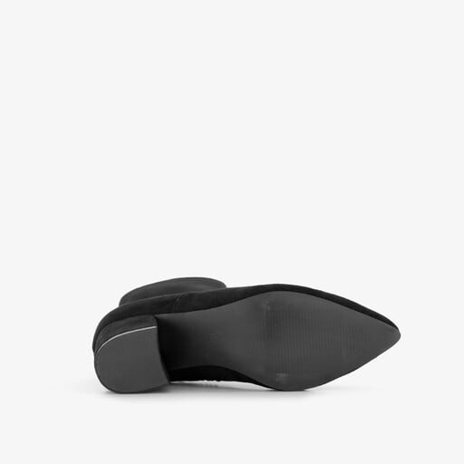 Dames enkellaarsjes met hak zwart