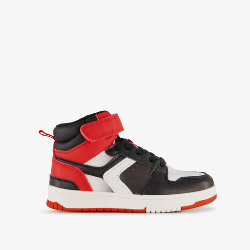 Hoge jongens sneakers zwart rood