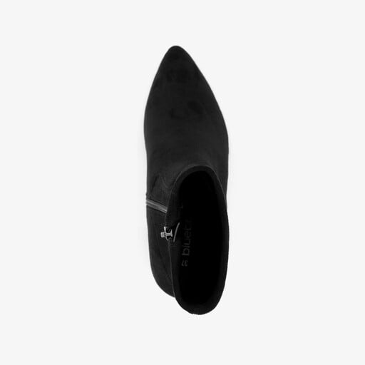 Dames enkellaarsjes met hak zwart