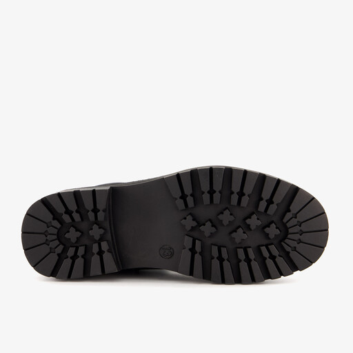 Meisjes veterboots met hartjes zwart