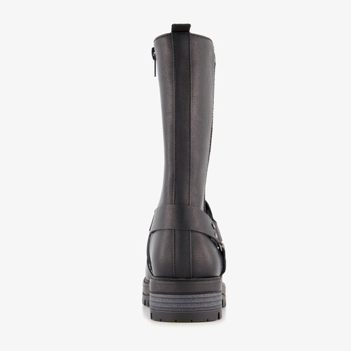 Hoge meisjes biker laarzen met studs zwart
