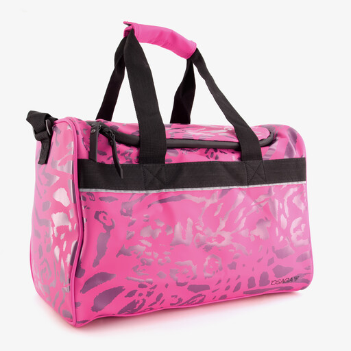Sporttas roze met panterprint 26 liter