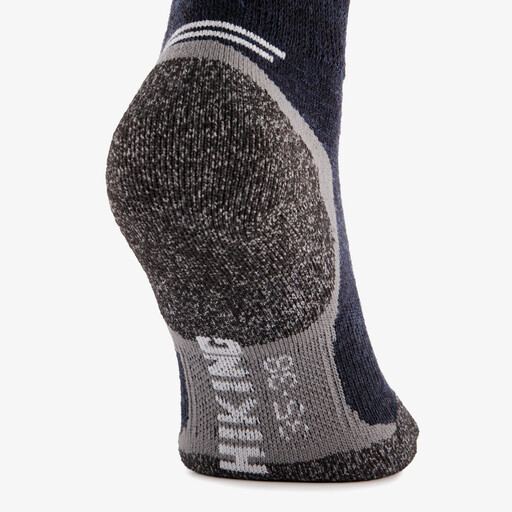 2 paar unisex wandelsokken blauw zwart