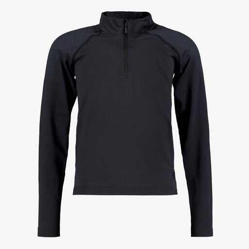 Seamless kinder sport pully zwart