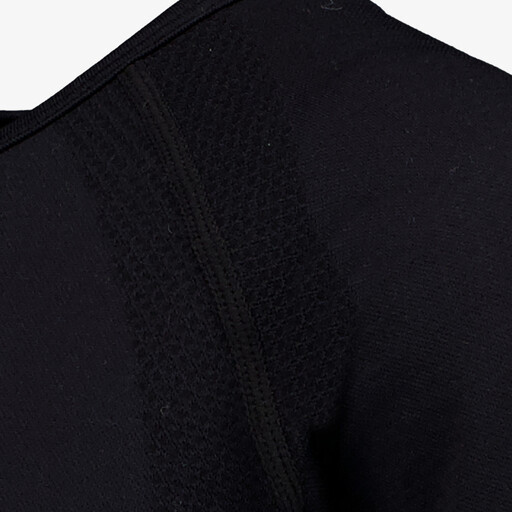 Naadloos cropped meisjes sport T-shirt zwart