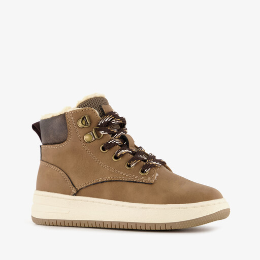 Hoge jongens sneakers cognac