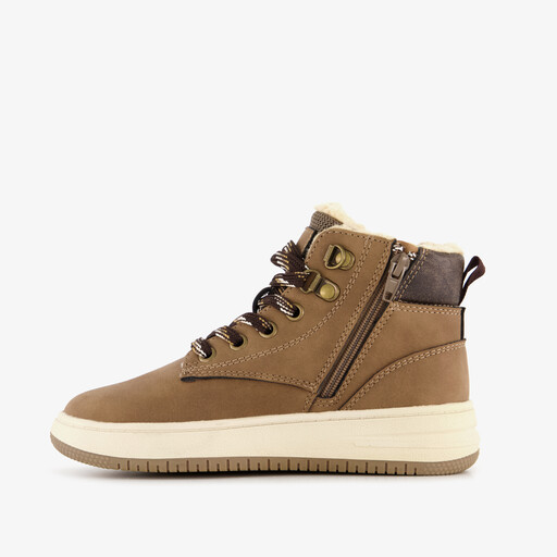 Hoge jongens sneakers cognac