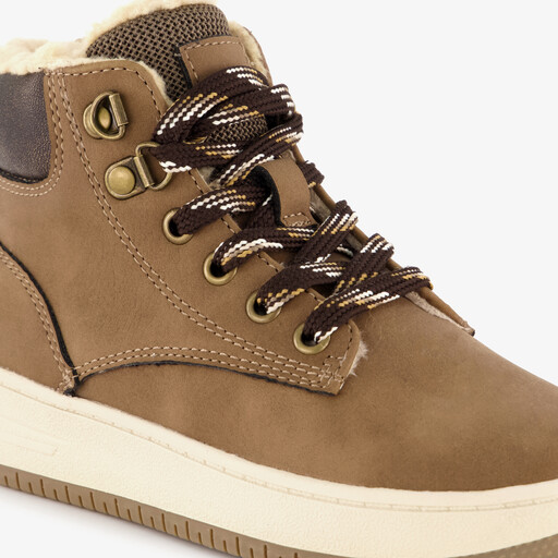 Hoge jongens sneakers cognac