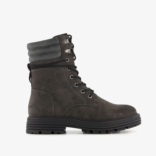 Dames veterboots antraciet