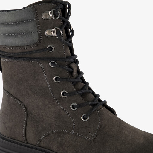 Dames veterboots antraciet