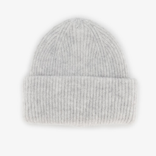 Gebreide dames muts grijs