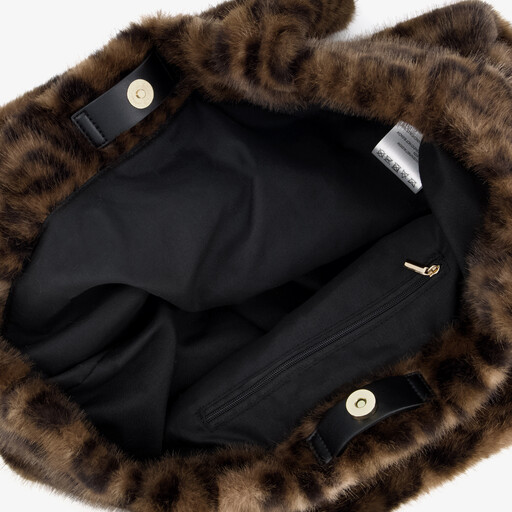 Dames shopper met panterprint bruin