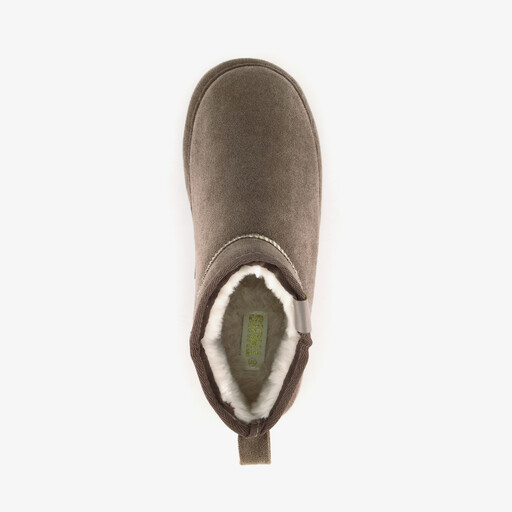Hoge dames pantoffels beige