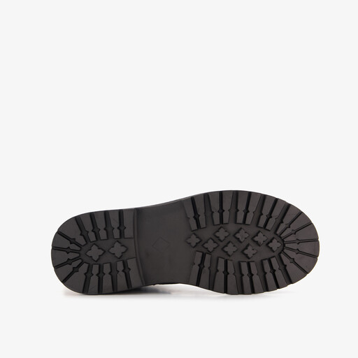 Meisjes veterboots met luipaard details zwart