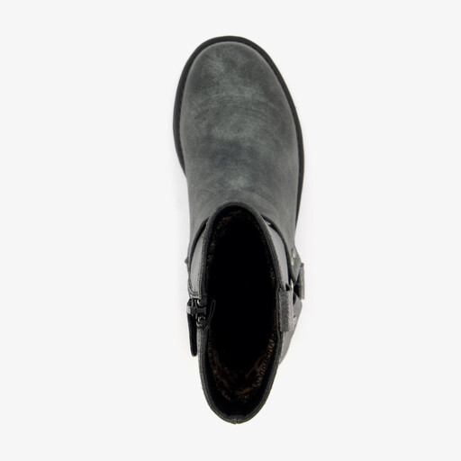 Meisjes biker boots zilver