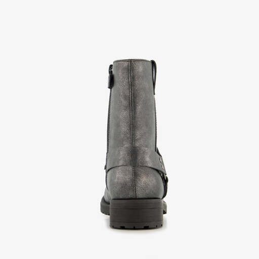 Meisjes biker boots zilver