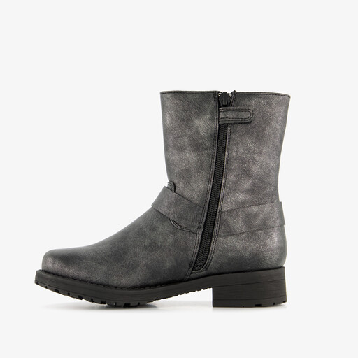 Meisjes biker boots zilver