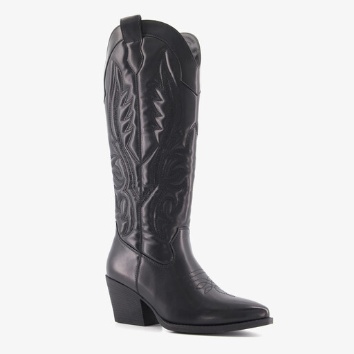 Hoge dames cowboylaarzen zwart