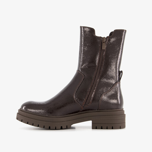Dames lak Chelsea boots bruin