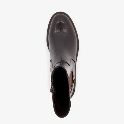 Dames lak Chelsea boots bruin