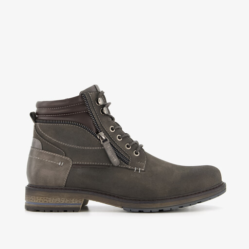 Heren veterboots grijs