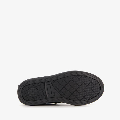 Leren meisjes veterboots paars zwart