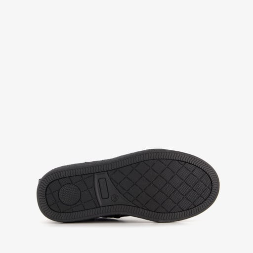 Leren meisjes veterboots paars zwart