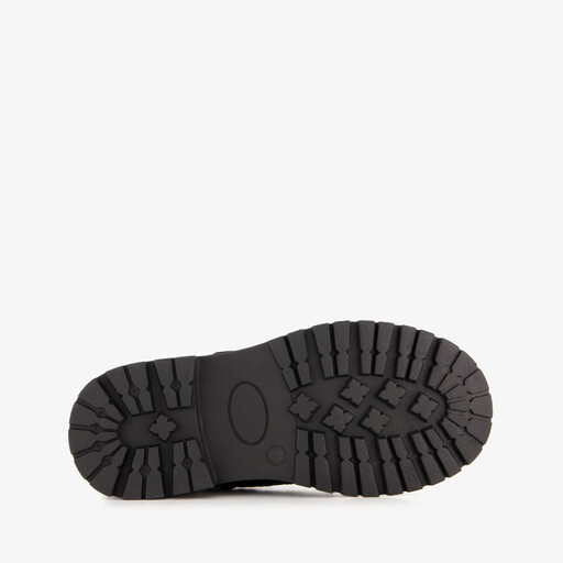 Meisjes veterboots met luipaardprint brons