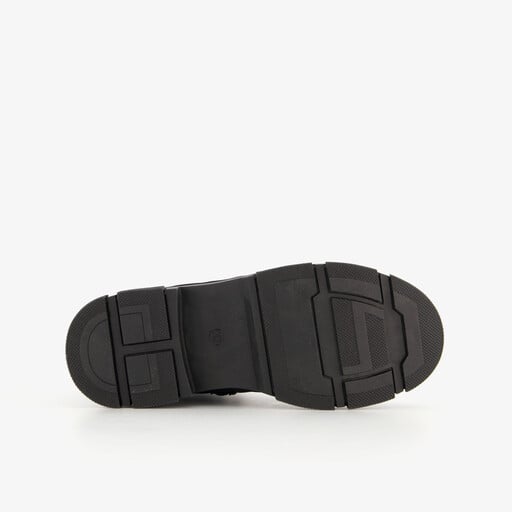 Meisjes veterboots zwart goud