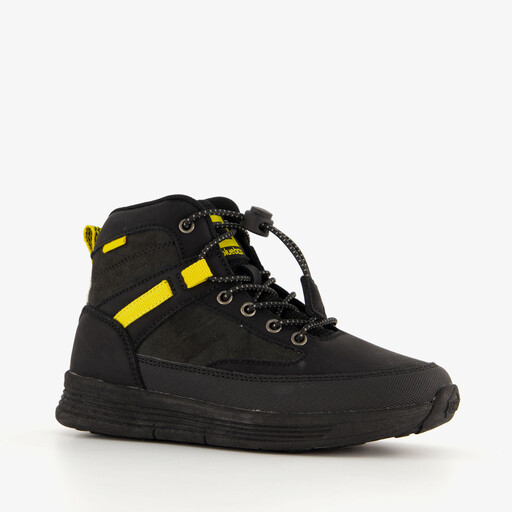 Hoge jongens sneakers zwart geel