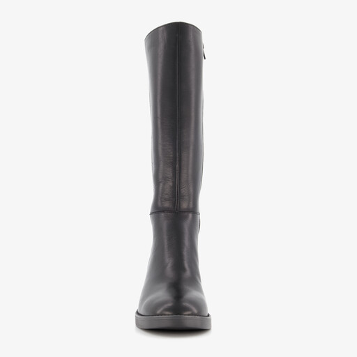 Hoge leren dames laarzen zwart