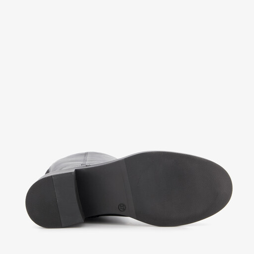 Hoge leren dames laarzen zwart